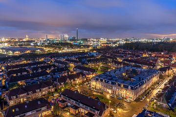 Stadtbild Utrecht blaue Stunde Morgenansicht Wasserturm Amsterdamsestraatweg