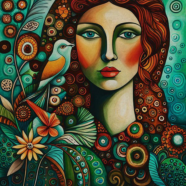 The bird that worships the woman by Jan Keteleer