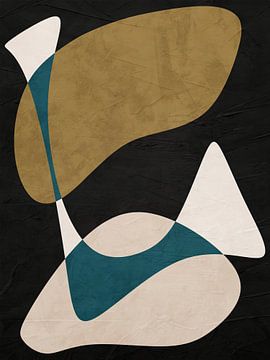 Art abstrait organique géométrique moderne