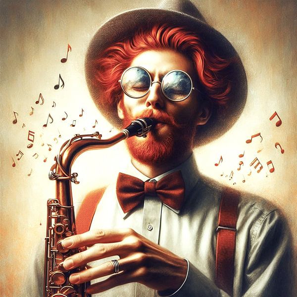 playing the saxophone by Bernhard Karssies