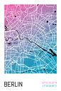 Berlin - Design du plan de la ville Plan de la ville (dégradé de couleurs) par ViaMapia Aperçu