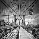 NEW YORK CITY, Brooklyn Bridge | zwart-wit van Melanie Viola thumbnail