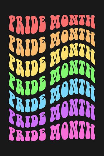 Pride Maand Retro Tekst Kunst
