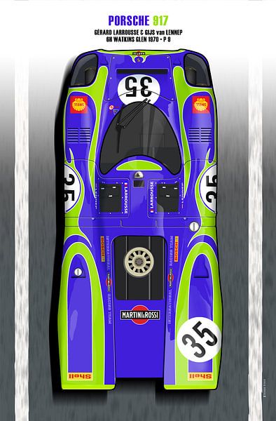 917 Hippie, Larrousse, van Lennep, Watkins Glen 1970 by Theodor Decker