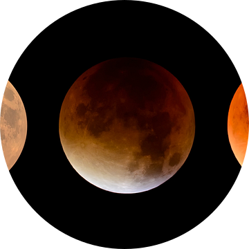 Maansverduistering in drie fases