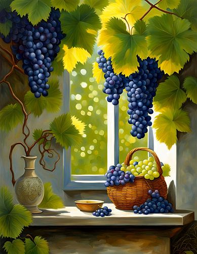 Weintrauben im Gartenzimmer