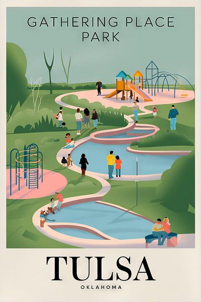 Tulsa, Oklahoma by Poster Art Shop