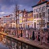 Oude Gracht Utrecht at Night van Michel Swart