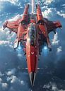 Soar into the Future with the Crimson Valkyrie by Randy Barbara thumbnail
