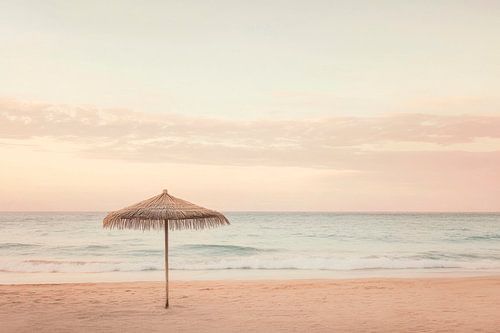 Droomstrand met parasol