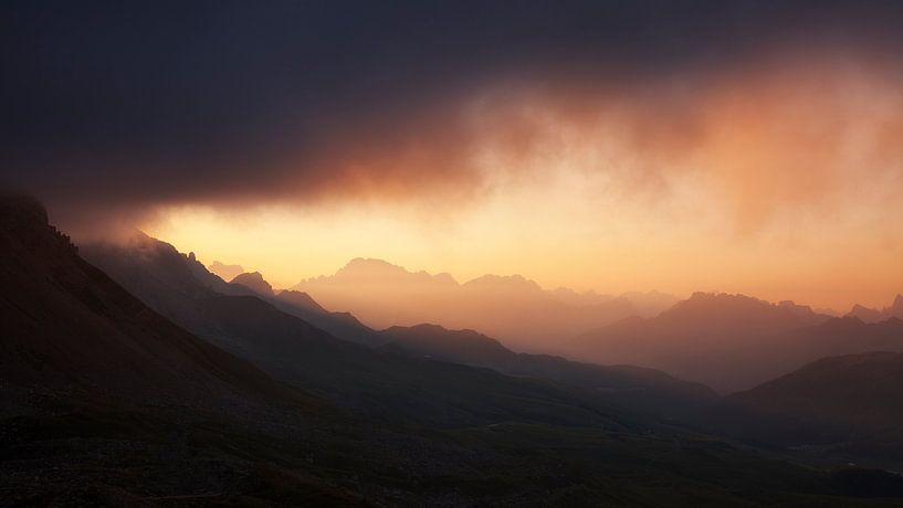 Panorama Dolomites Sunrise by Frank Peters
