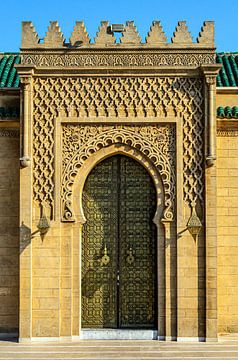 Gate to the palace Rabat Morocco by Dieter Walther