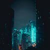 Futuristische Nacht in Hongkong von Mickéle Godderis