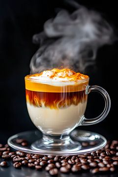 Dampende koffie in een glazen kan - heerlijk van Poster Art Shop