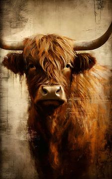Highlander écossais, vache Highland
