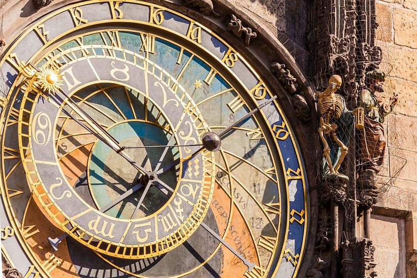 Astronomical clock at the Old Town Hall in Prague by Werner Dieterich