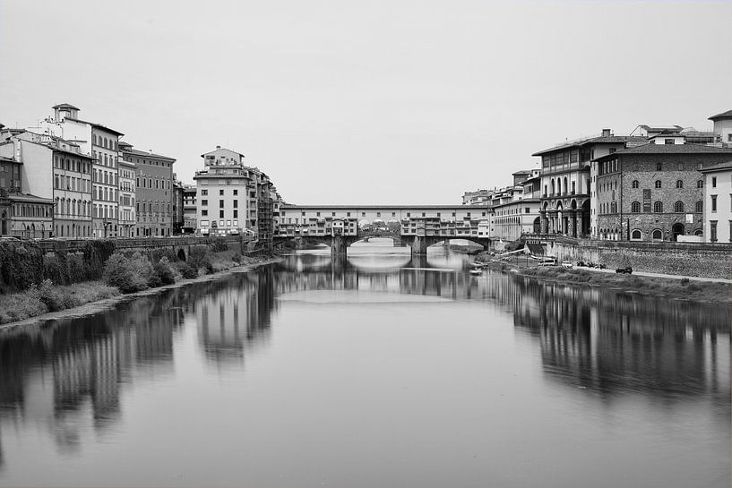 Ponte Vecchio zwart/wit von Leo van Valkenburg
