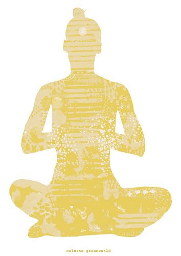 Sukhasana in het geel