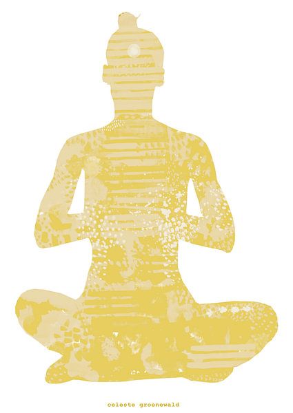 Sukhasana en jaune par Celeste Groenewald