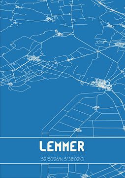 Blueprint | Map | Lemmer (Fryslan) by Rezona