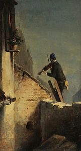 Carl Spitzweg, Serenade (Geige um Mitternacht auf der Leiter) - 1850