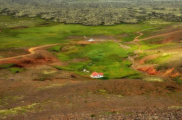 Vulkaanlandschap van IJsland van Iris Heuer