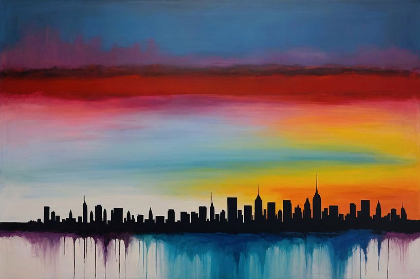 Vibrant urban sunset in colour by Art & Soul Creations