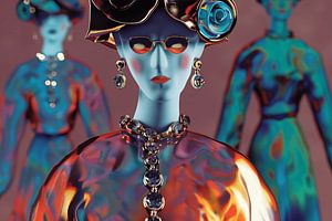 Fashionista mit Schmuck