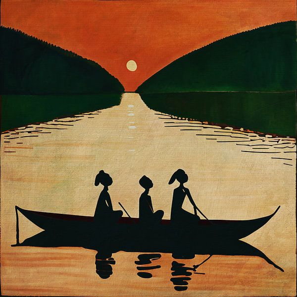 Coucher de soleil en Afrique par Jan Keteleer