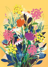 Bouquet de fleurs ensoleillé sur Suzanne Allewelt