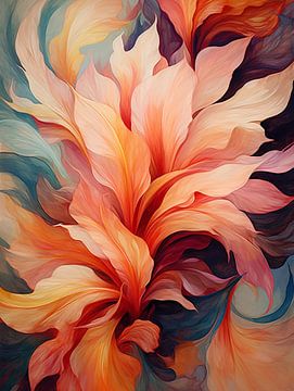 Abstracte bloemen van Bert Nijholt