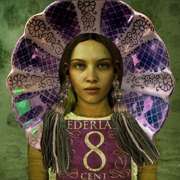 Pop-Art Schönheit Holland Parlemur Stempel