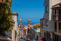 Die Straßen von La Orotava mit Blick auf die Kirche „Nuestra Señora de la Concepcin“.
