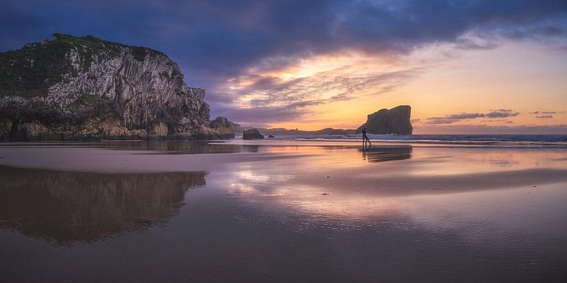 Asturias Playa Almenada Panorama van Jean Claude Castor