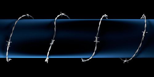 Barbed Wire Around a Pole