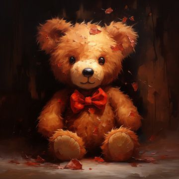 Teddybeer olieverf van TheXclusive Art