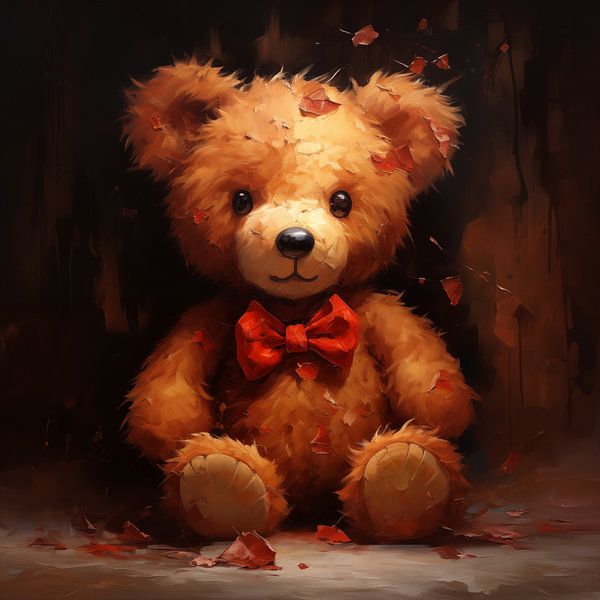 Peinture à l'huile d'un ours en peluche par TheXclusive Art