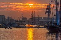 Le coucher de soleil à la voile