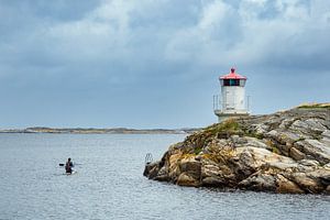 Leuchtturm in Mollösund in Schweden
