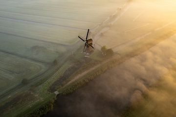 Molen in Mist en Licht van MAB Photgraphy