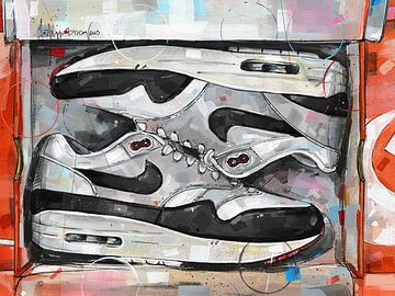 Nike air max 1 schilderij. van Jos Hoppenbrouwers
