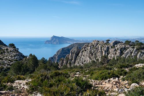 Prachtig berglandschap en de Middellandse Zee