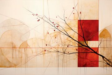 Geometrische kunst AUTUMN binnenstad van Melanie Viola