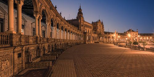 Panorama of Plaza de España, Seville