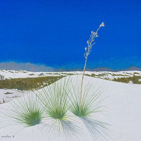 White Sands National Monument, New Mexico, USA. Acryl schilderij van Marlies Huijzer van Martin Stevens