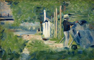 Man schildert een boot, Georges Seurat