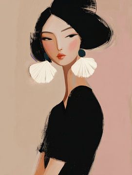 Fashionista, modern portret van Carla Van Iersel