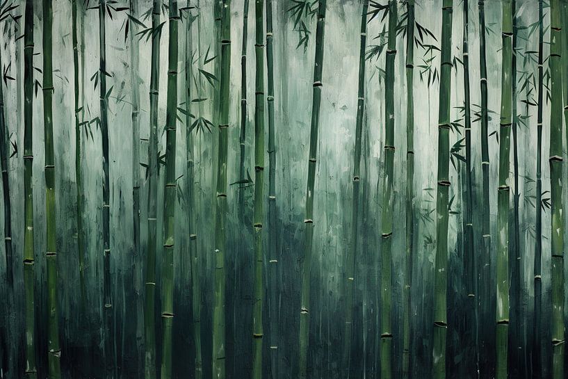 Grungy Bamboo Jungle #II van Studio XII