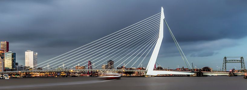 Schöne, beeindruckende Skyline von Rotterdam von Miranda van Hulst