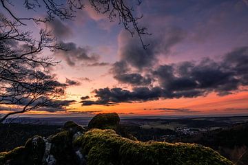 Ongelooflijke zonsondergang in de natuur van Fotos by Jan Wehnert